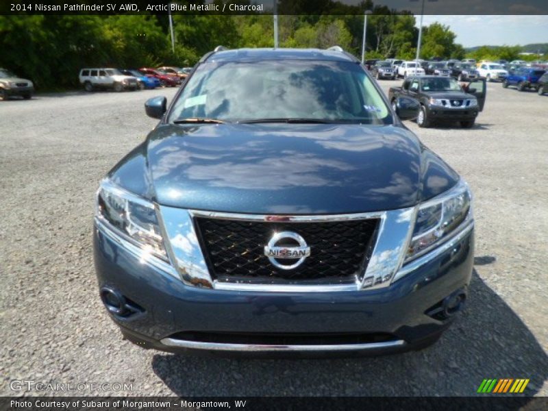 Arctic Blue Metallic / Charcoal 2014 Nissan Pathfinder SV AWD