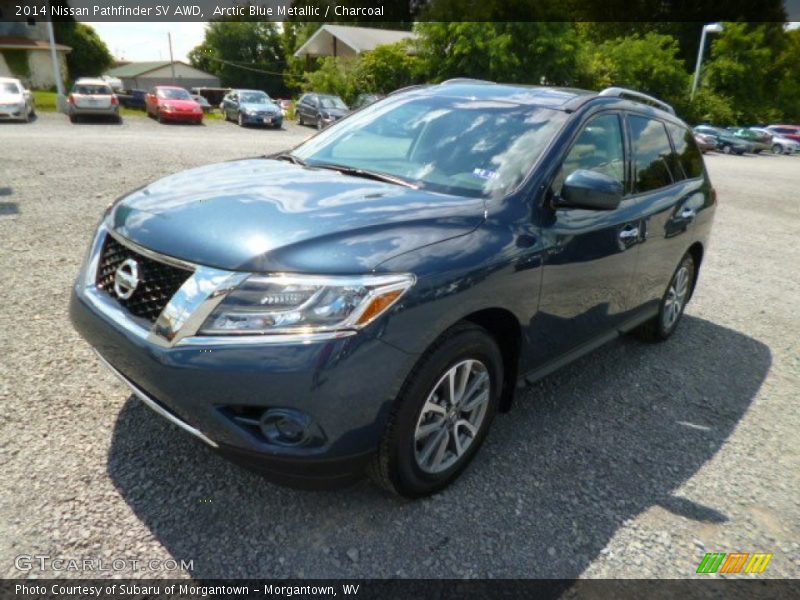 Arctic Blue Metallic / Charcoal 2014 Nissan Pathfinder SV AWD
