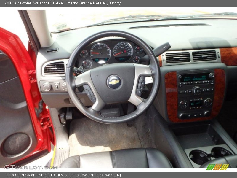 Inferno Orange Metallic / Ebony 2011 Chevrolet Avalanche LT 4x4