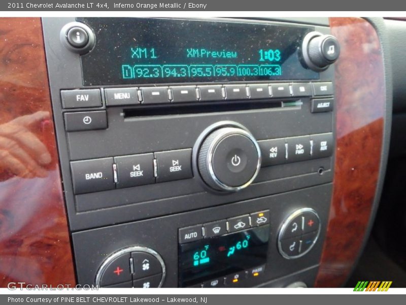 Inferno Orange Metallic / Ebony 2011 Chevrolet Avalanche LT 4x4