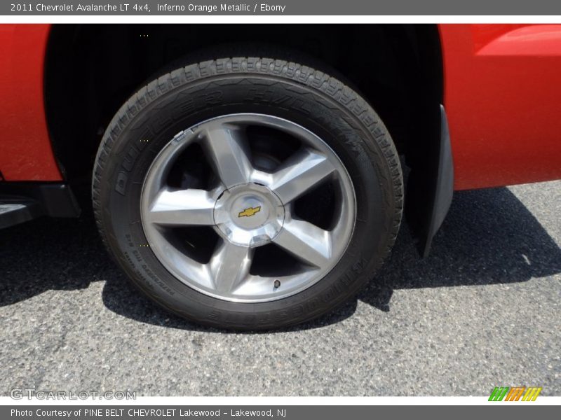 Inferno Orange Metallic / Ebony 2011 Chevrolet Avalanche LT 4x4