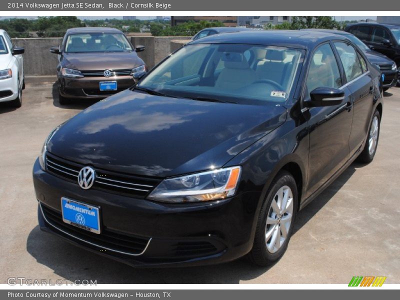 Black / Cornsilk Beige 2014 Volkswagen Jetta SE Sedan