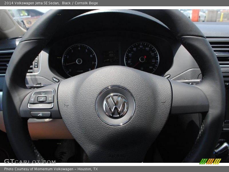 Black / Cornsilk Beige 2014 Volkswagen Jetta SE Sedan