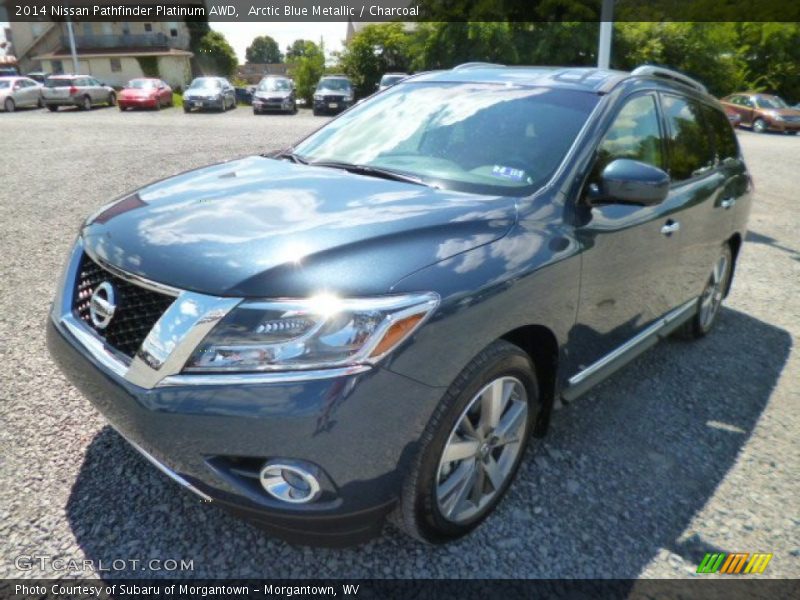Arctic Blue Metallic / Charcoal 2014 Nissan Pathfinder Platinum AWD
