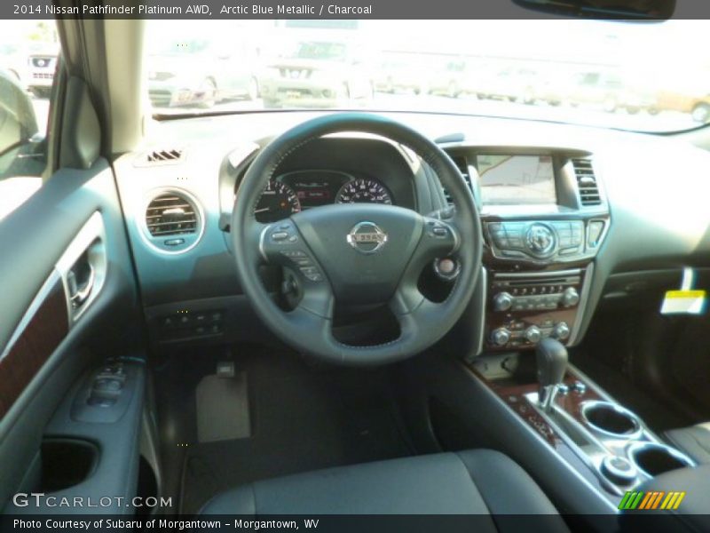 Arctic Blue Metallic / Charcoal 2014 Nissan Pathfinder Platinum AWD