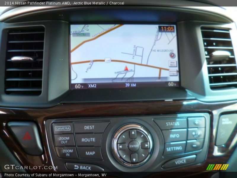Arctic Blue Metallic / Charcoal 2014 Nissan Pathfinder Platinum AWD
