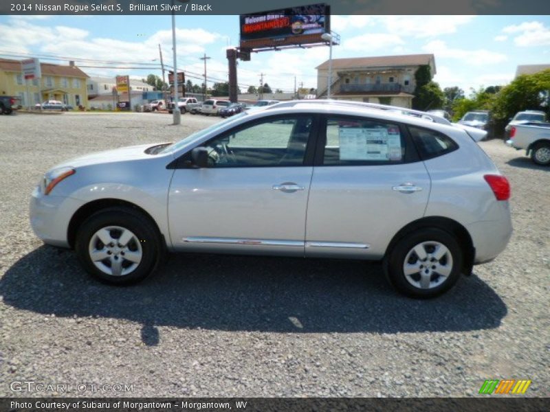 Brilliant Silver / Black 2014 Nissan Rogue Select S