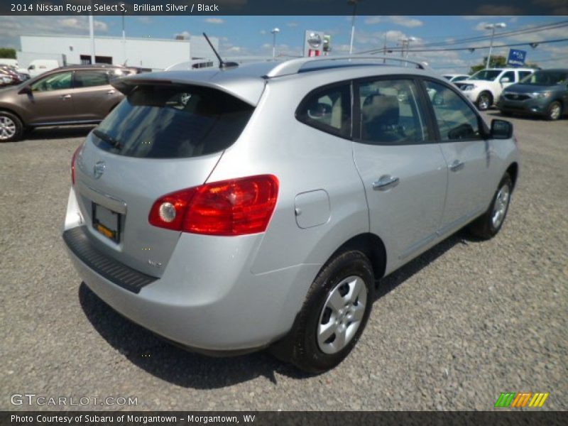 Brilliant Silver / Black 2014 Nissan Rogue Select S