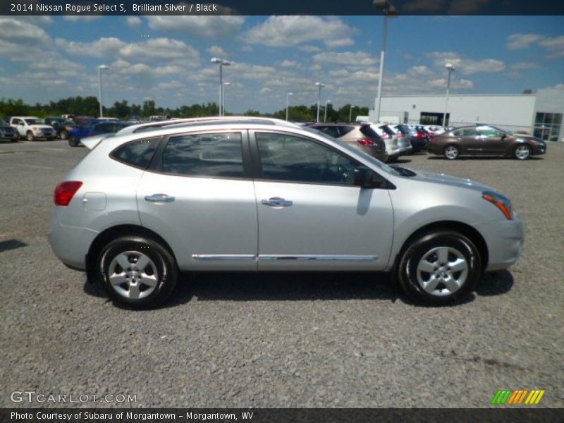 Brilliant Silver / Black 2014 Nissan Rogue Select S