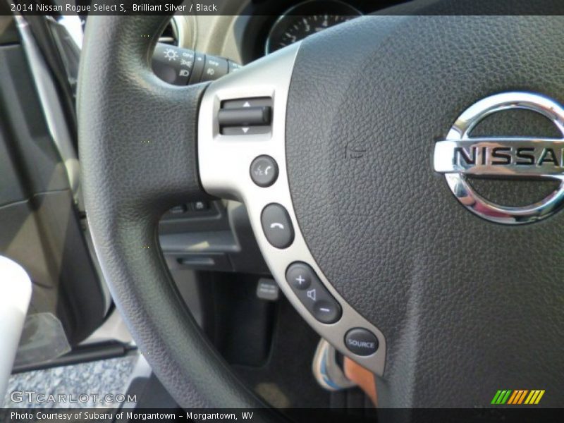 Brilliant Silver / Black 2014 Nissan Rogue Select S