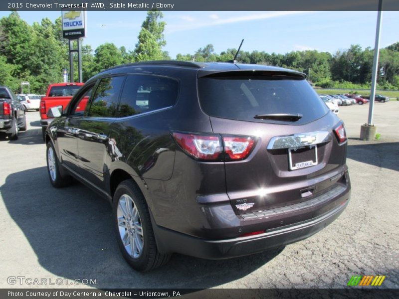 Sable Metallic / Ebony 2015 Chevrolet Traverse LT AWD