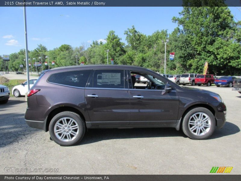 Sable Metallic / Ebony 2015 Chevrolet Traverse LT AWD
