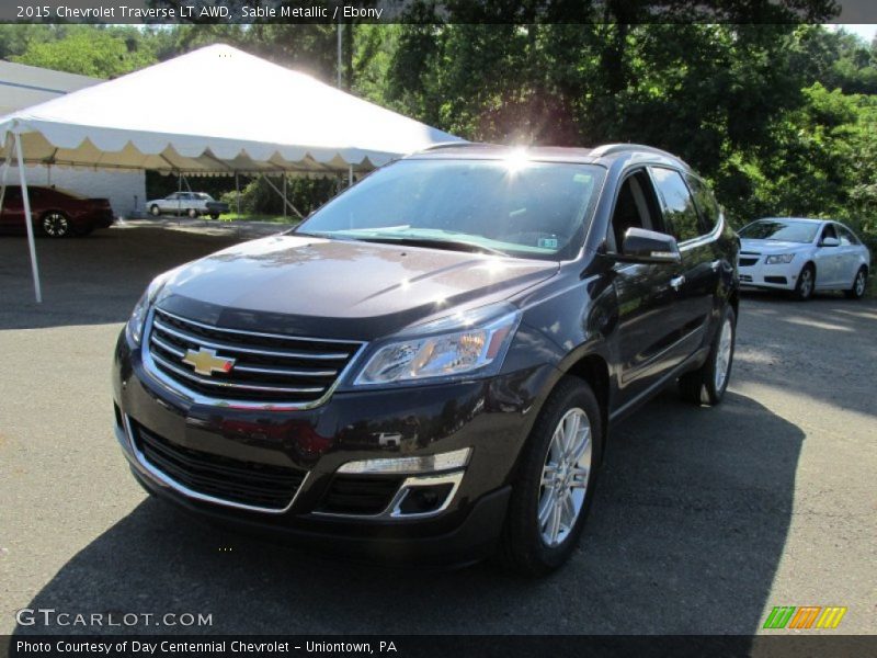 Sable Metallic / Ebony 2015 Chevrolet Traverse LT AWD