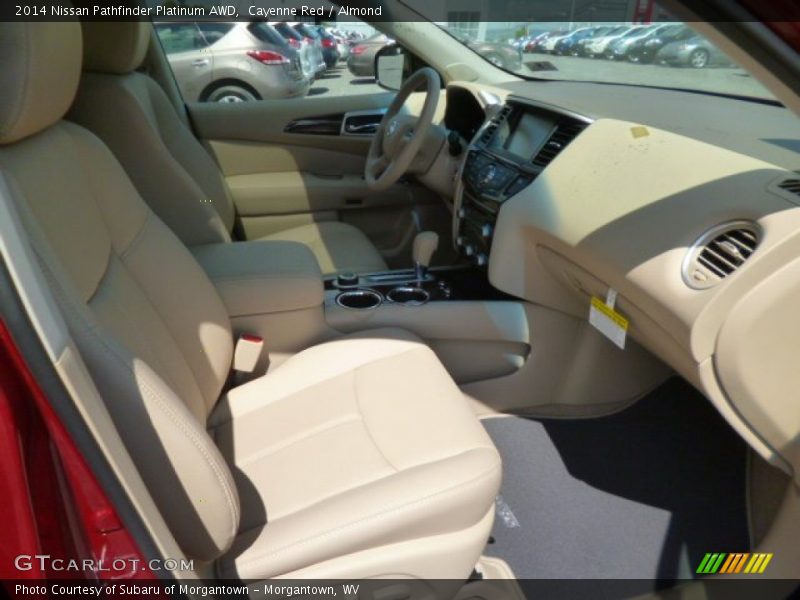 Cayenne Red / Almond 2014 Nissan Pathfinder Platinum AWD