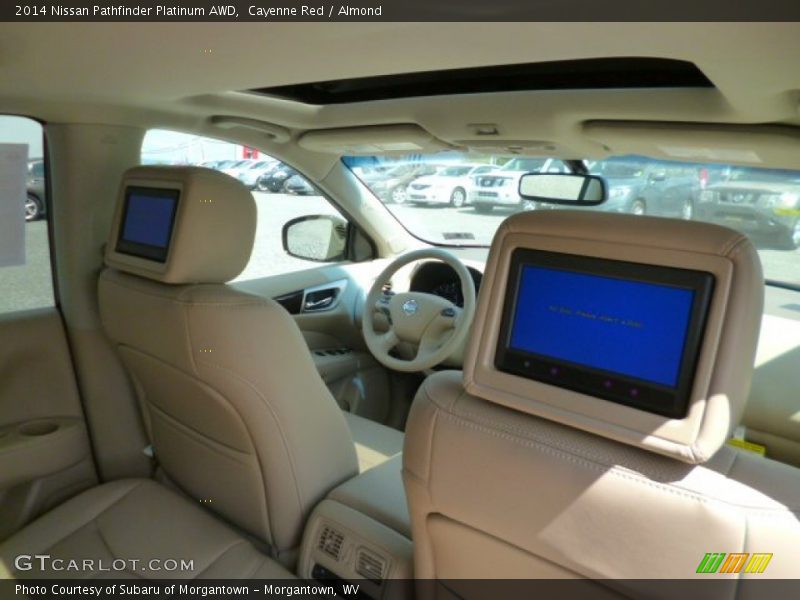 Cayenne Red / Almond 2014 Nissan Pathfinder Platinum AWD