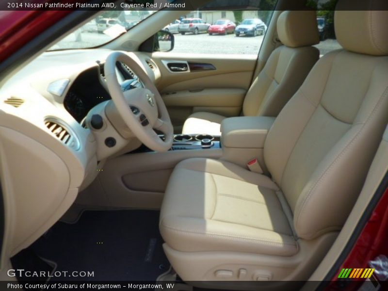Cayenne Red / Almond 2014 Nissan Pathfinder Platinum AWD