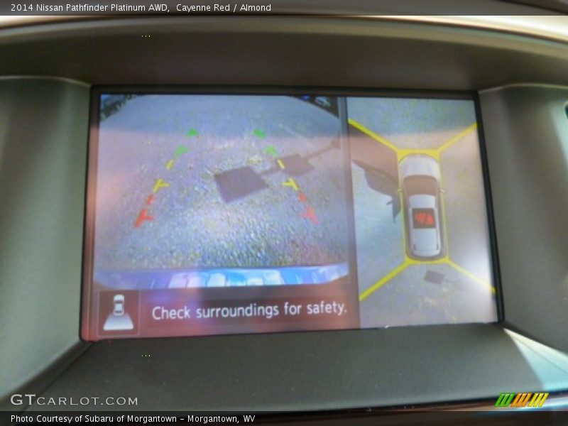 Cayenne Red / Almond 2014 Nissan Pathfinder Platinum AWD