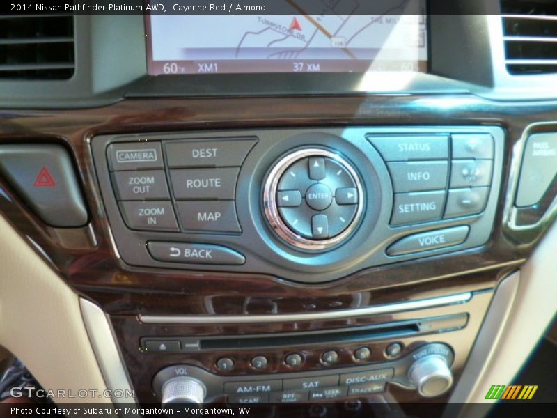 Cayenne Red / Almond 2014 Nissan Pathfinder Platinum AWD