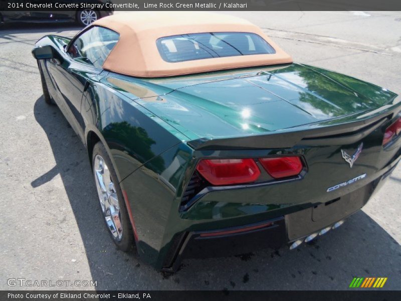 Lime Rock Green Metallic / Kalahari 2014 Chevrolet Corvette Stingray Convertible