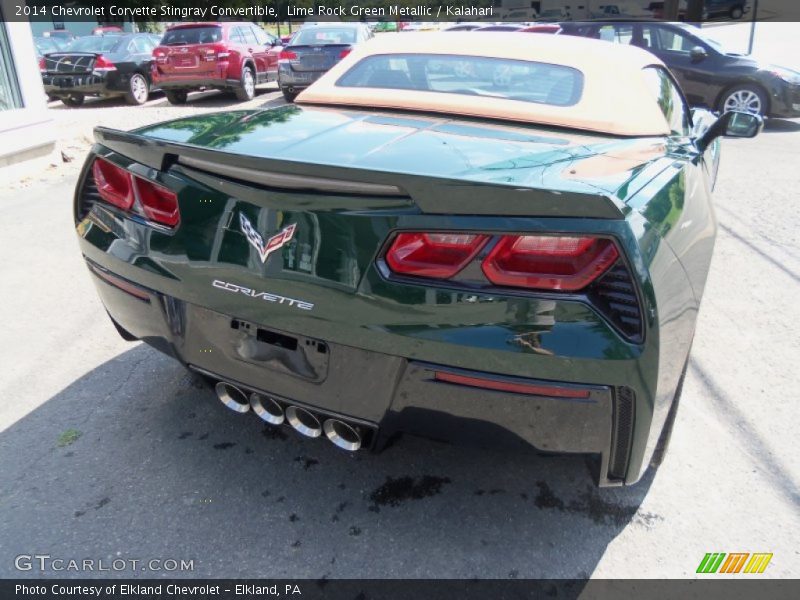 Lime Rock Green Metallic / Kalahari 2014 Chevrolet Corvette Stingray Convertible