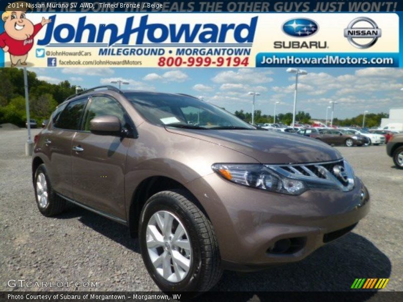Tinted Bronze / Beige 2014 Nissan Murano SV AWD