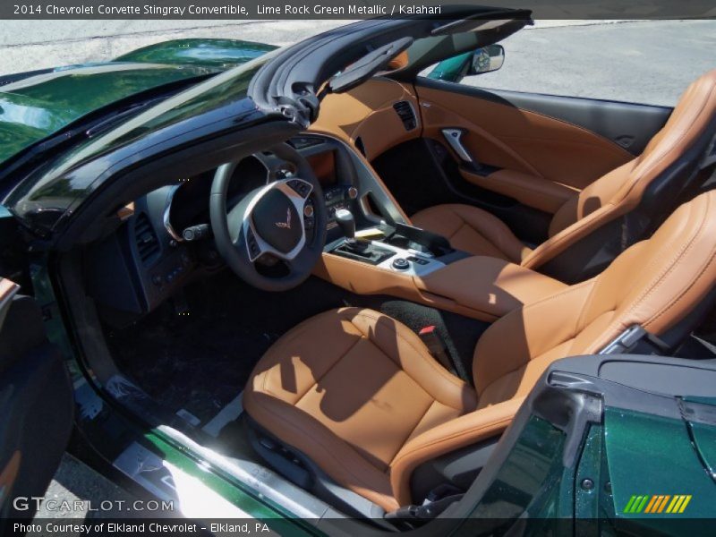 Lime Rock Green Metallic / Kalahari 2014 Chevrolet Corvette Stingray Convertible