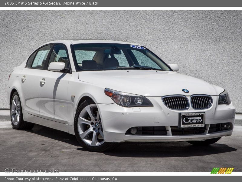 Alpine White / Black 2005 BMW 5 Series 545i Sedan