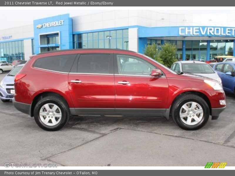 Red Jewel Metallic / Ebony/Ebony 2011 Chevrolet Traverse LT