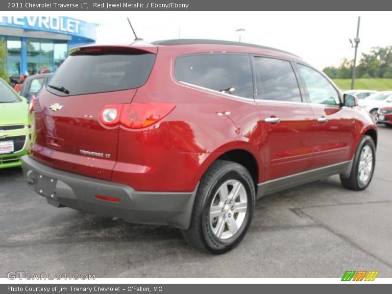 Red Jewel Metallic / Ebony/Ebony 2011 Chevrolet Traverse LT