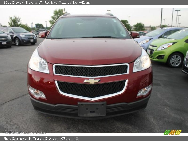 Red Jewel Metallic / Ebony/Ebony 2011 Chevrolet Traverse LT