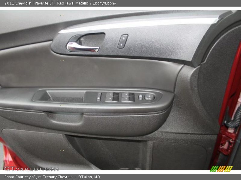 Red Jewel Metallic / Ebony/Ebony 2011 Chevrolet Traverse LT