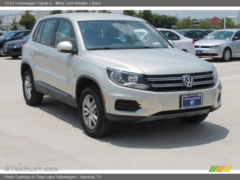 White Gold Metallic / Black 2014 Volkswagen Tiguan S