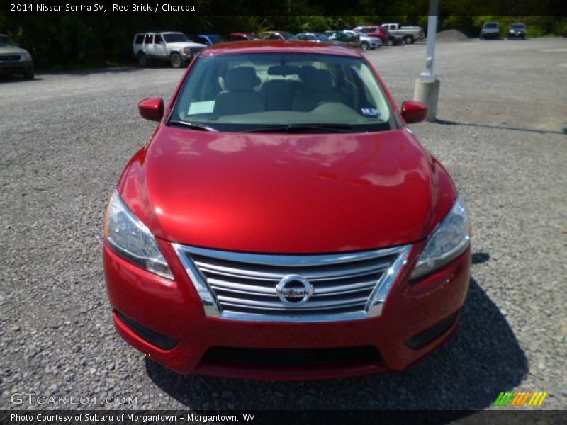 Red Brick / Charcoal 2014 Nissan Sentra SV
