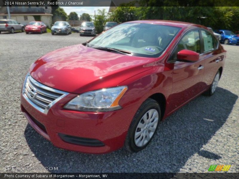 Red Brick / Charcoal 2014 Nissan Sentra SV