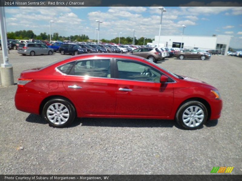 Red Brick / Charcoal 2014 Nissan Sentra SV