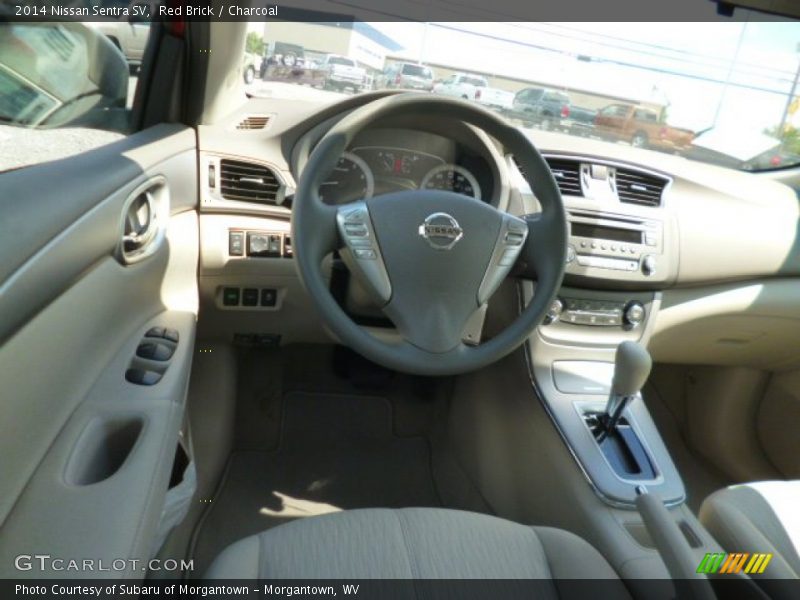 Red Brick / Charcoal 2014 Nissan Sentra SV