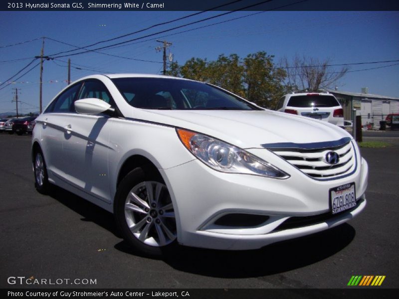 Shimmering White / Camel 2013 Hyundai Sonata GLS