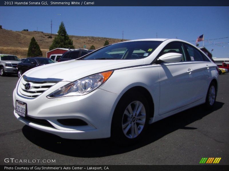 Shimmering White / Camel 2013 Hyundai Sonata GLS