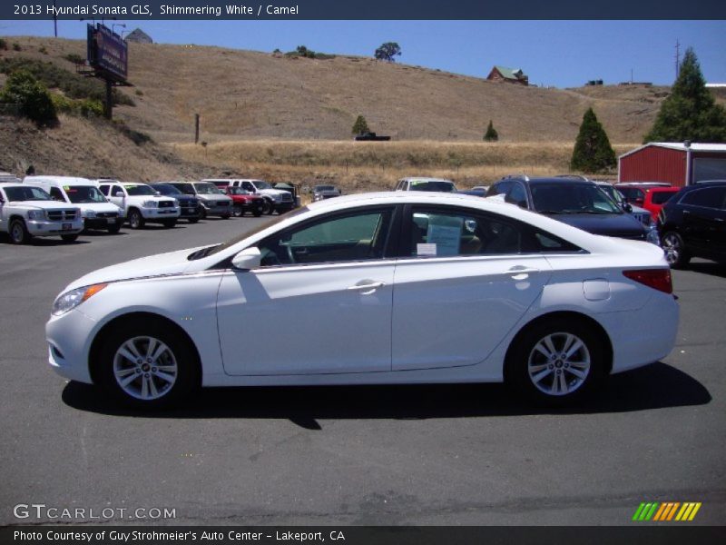 Shimmering White / Camel 2013 Hyundai Sonata GLS