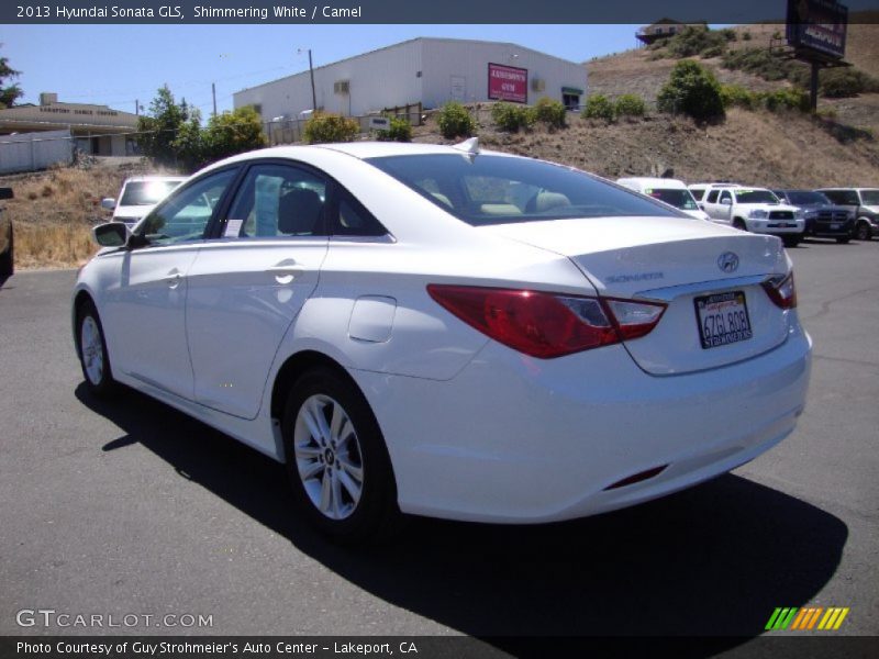 Shimmering White / Camel 2013 Hyundai Sonata GLS
