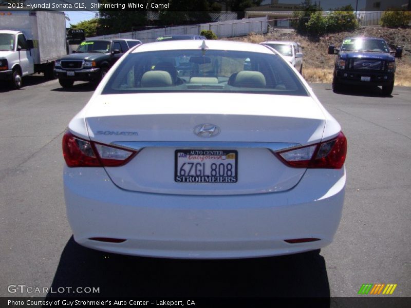 Shimmering White / Camel 2013 Hyundai Sonata GLS