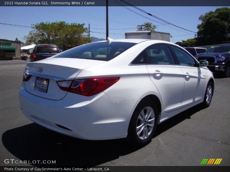 Shimmering White / Camel 2013 Hyundai Sonata GLS