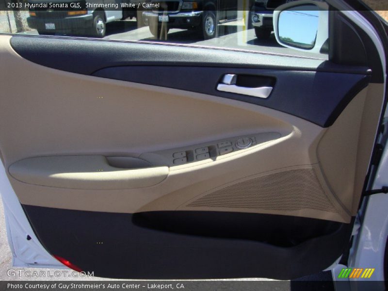 Shimmering White / Camel 2013 Hyundai Sonata GLS