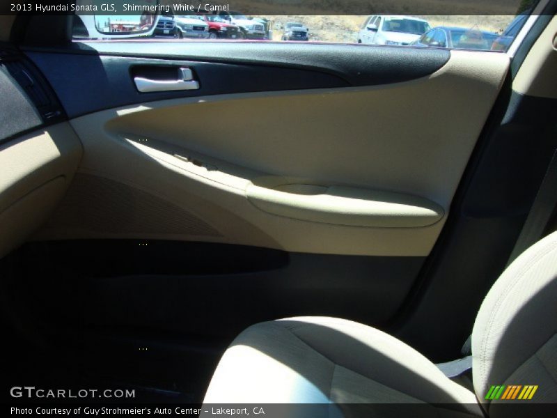 Shimmering White / Camel 2013 Hyundai Sonata GLS