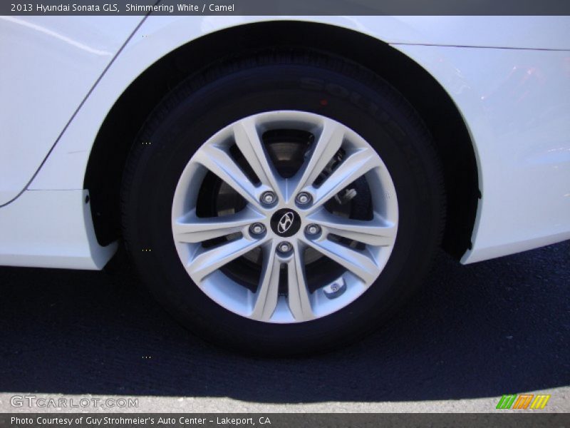 Shimmering White / Camel 2013 Hyundai Sonata GLS