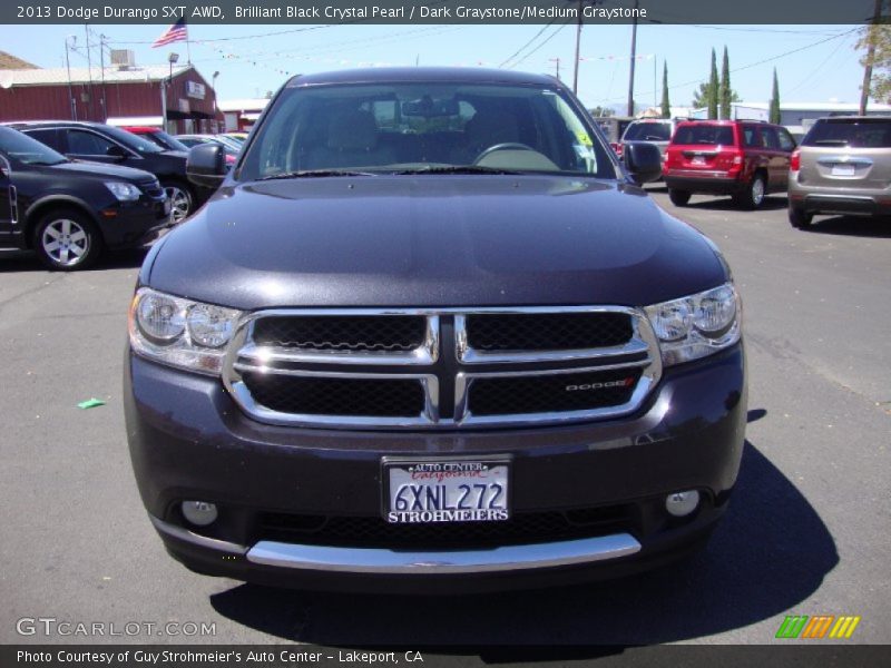 Brilliant Black Crystal Pearl / Dark Graystone/Medium Graystone 2013 Dodge Durango SXT AWD