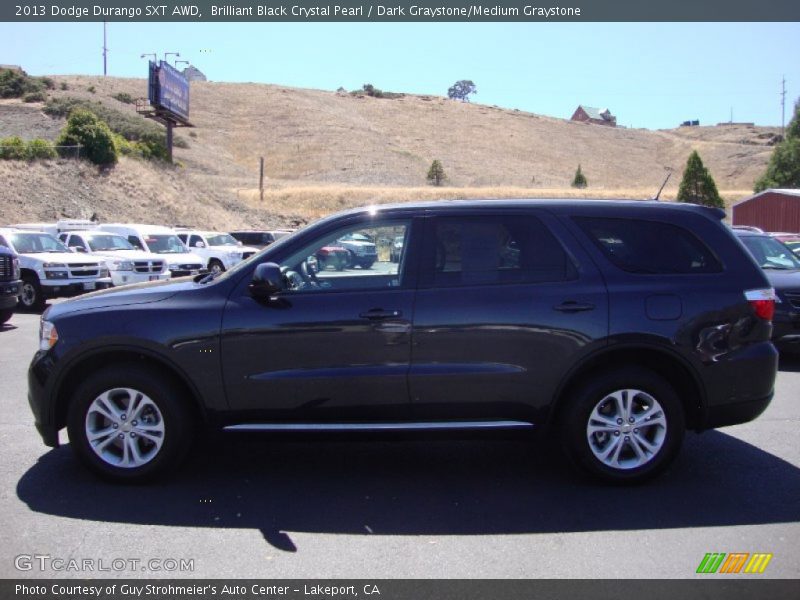 Brilliant Black Crystal Pearl / Dark Graystone/Medium Graystone 2013 Dodge Durango SXT AWD