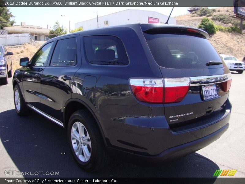 Brilliant Black Crystal Pearl / Dark Graystone/Medium Graystone 2013 Dodge Durango SXT AWD