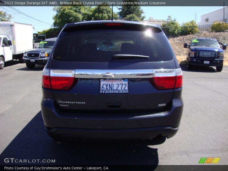 Brilliant Black Crystal Pearl / Dark Graystone/Medium Graystone 2013 Dodge Durango SXT AWD