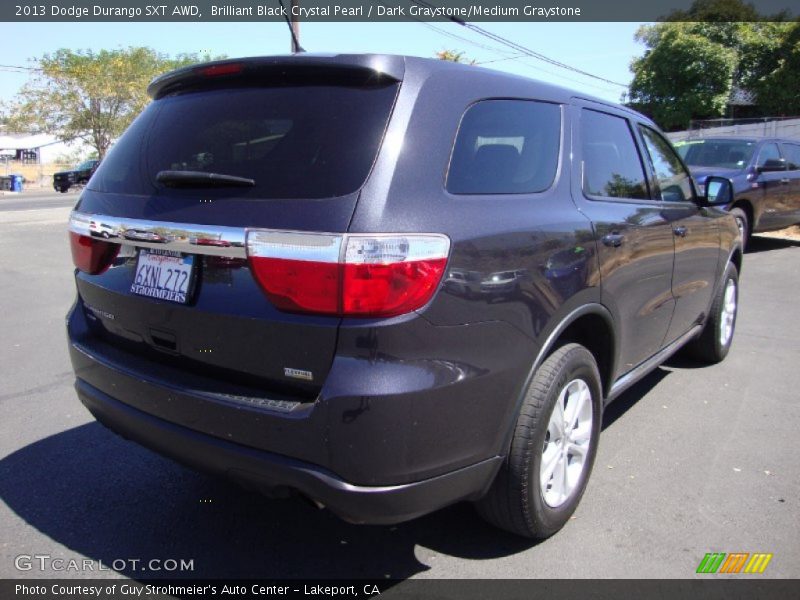 Brilliant Black Crystal Pearl / Dark Graystone/Medium Graystone 2013 Dodge Durango SXT AWD